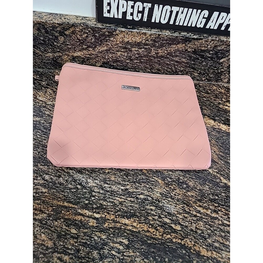 JOAN & DAVID Pink  Cosmetic Make Up Toiletry Bag Wristlet 7.5" Pouch New